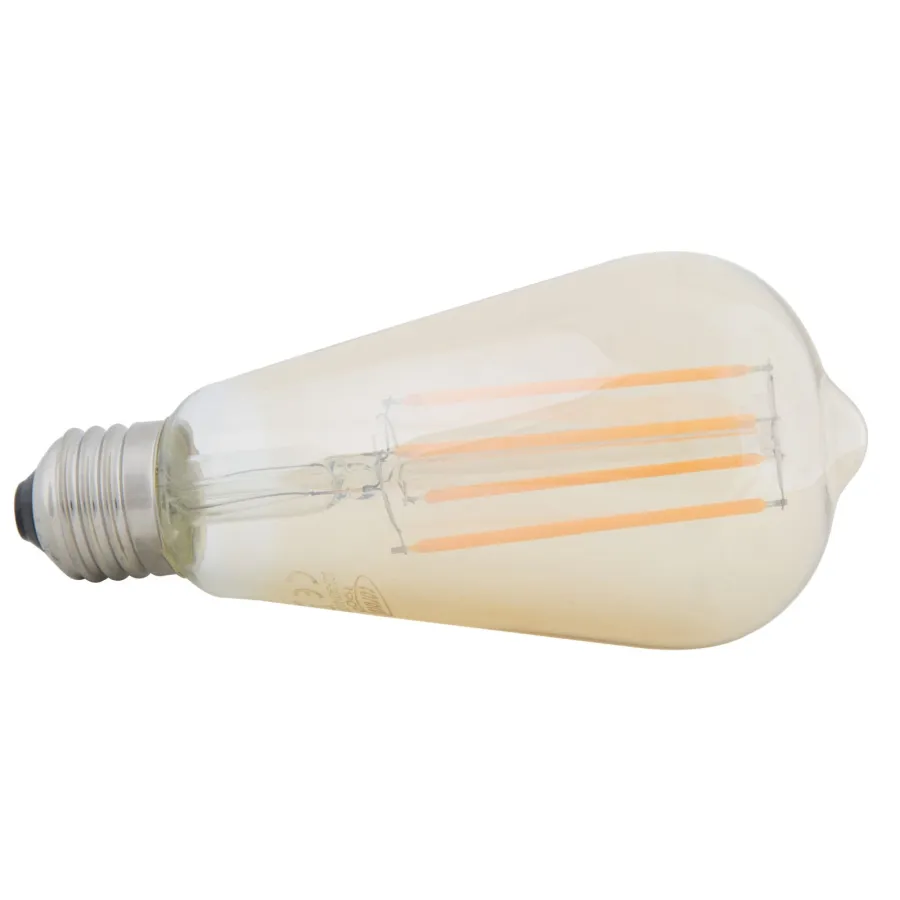 Żarówka LED "ST64" *220-240V 4W 2200K E27* Bursztynowa Ø 6,5X13,5 cm
